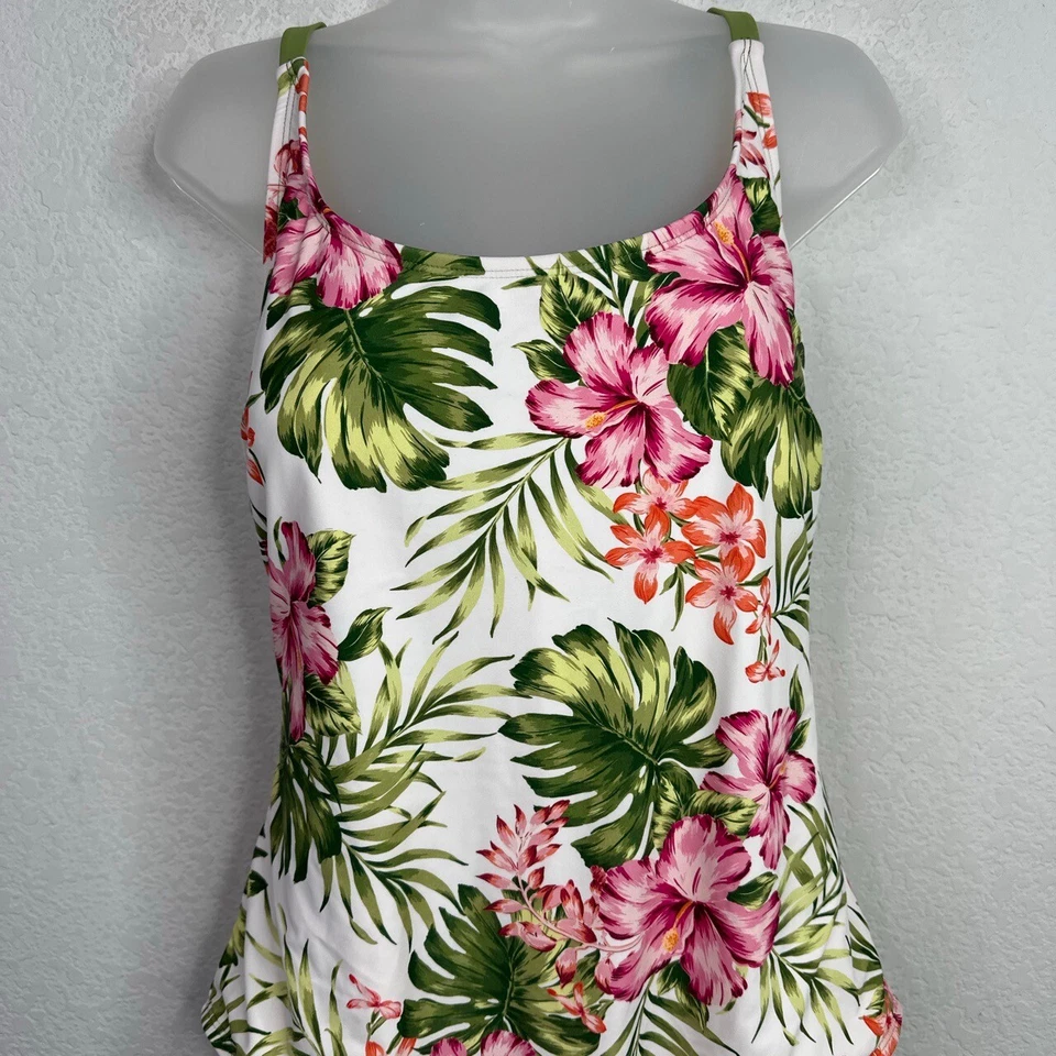 Traje de baño Hurley para mujer XXL floral tropical hawaiano de una pieza playa verano boho Foto 3 de 4