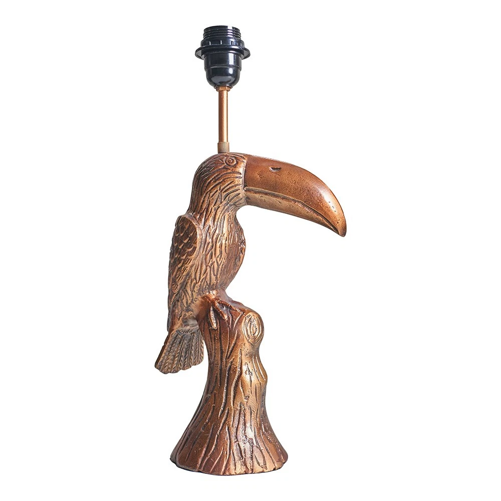 Toucan Bronze Metal Table Lamp Base Modern Living Room Animal