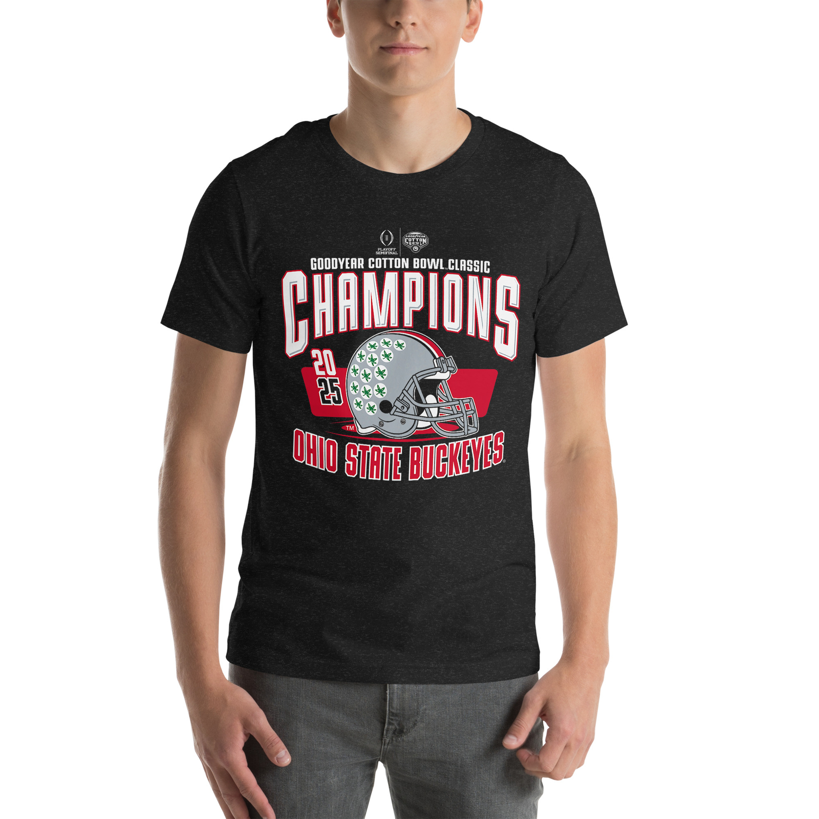 Ohio State Buckeyes Cotton Bowl Champs 2025 CFP Black T-Shirt