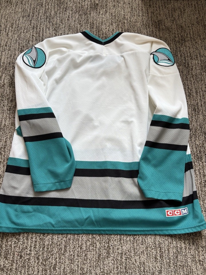 Vintage CCM San Jose Sharks NHL Hockey Jersey Size. 2X Made in USA. Rare