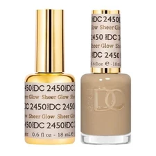 DND DC Soak Off Gel Polish + Matching Nail Lacquer - #2450 Sheer Glow