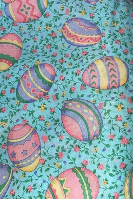 New 2 Yards Cranston Easter Egg print cotton fabric 45  Wide Retired