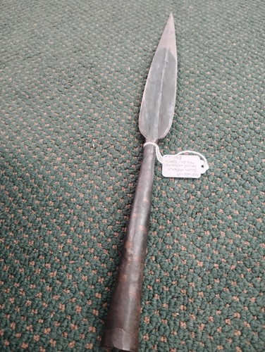 Masai Spear Hand Wrought South Africa 19" "Lions" Have Been Used In The Field