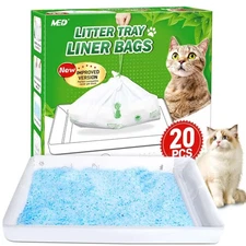 Litter Box Liners with Pets Scoopfree Litter Box Refill Tray Rectangle Bags w...