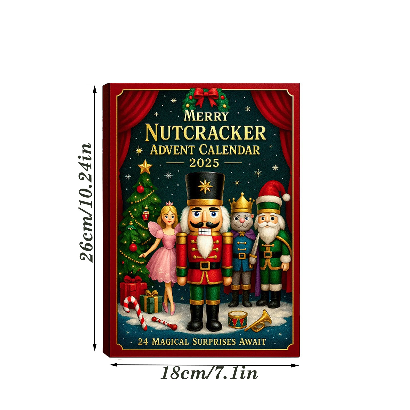 Christmas Countdown The Nutcracker Advent Calendar 24Day of Festive 2D Blind Box