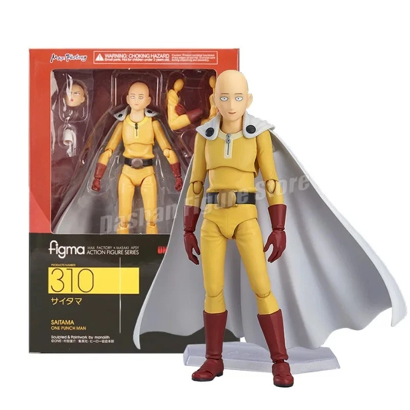 Figura de Acción Figma 310 ONE PUNCH-MAN Saitama PVC Colección Anime 15cm Calvo Foto 2 de 4