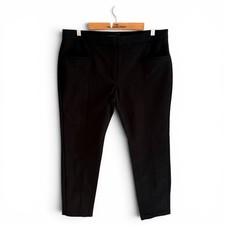 Ladies Mango Black Trousers Smart Straight Leg Tailored Stretch Size 14