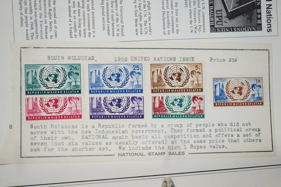 UN 1950s–1980s COLLECTION OF 800 STAMPS & 40 SHEETS ALL MINT IN MYSTIC ALBUM - Image 4 of 4