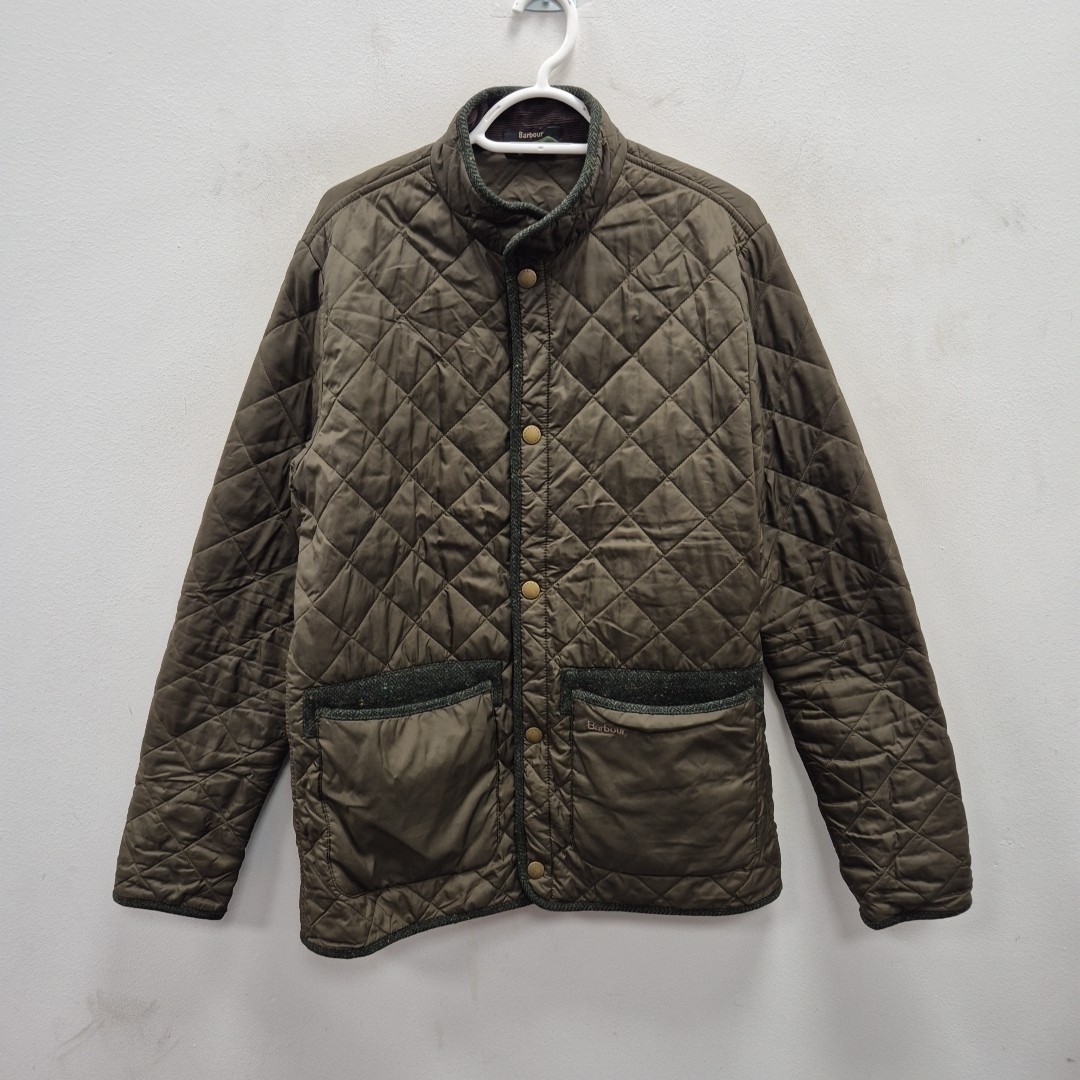 Barbour Moon Wool Lining Tweed Liddesdale Quilt Country Green Coat