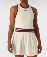 $130 Nike Court Slam Tennis Dress Women XL Dress FZ6742-110 New Pale Ivory