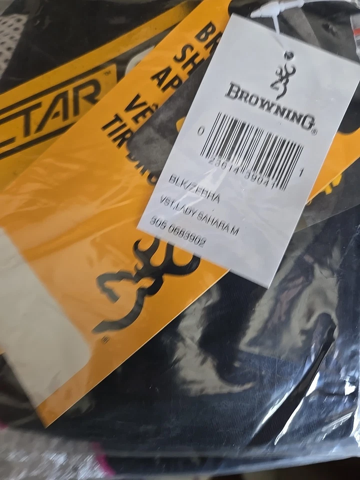 Browning For Her Mesh Shooting Vest Women’s Size: M Black Pink Zebra - Image 2 of 3