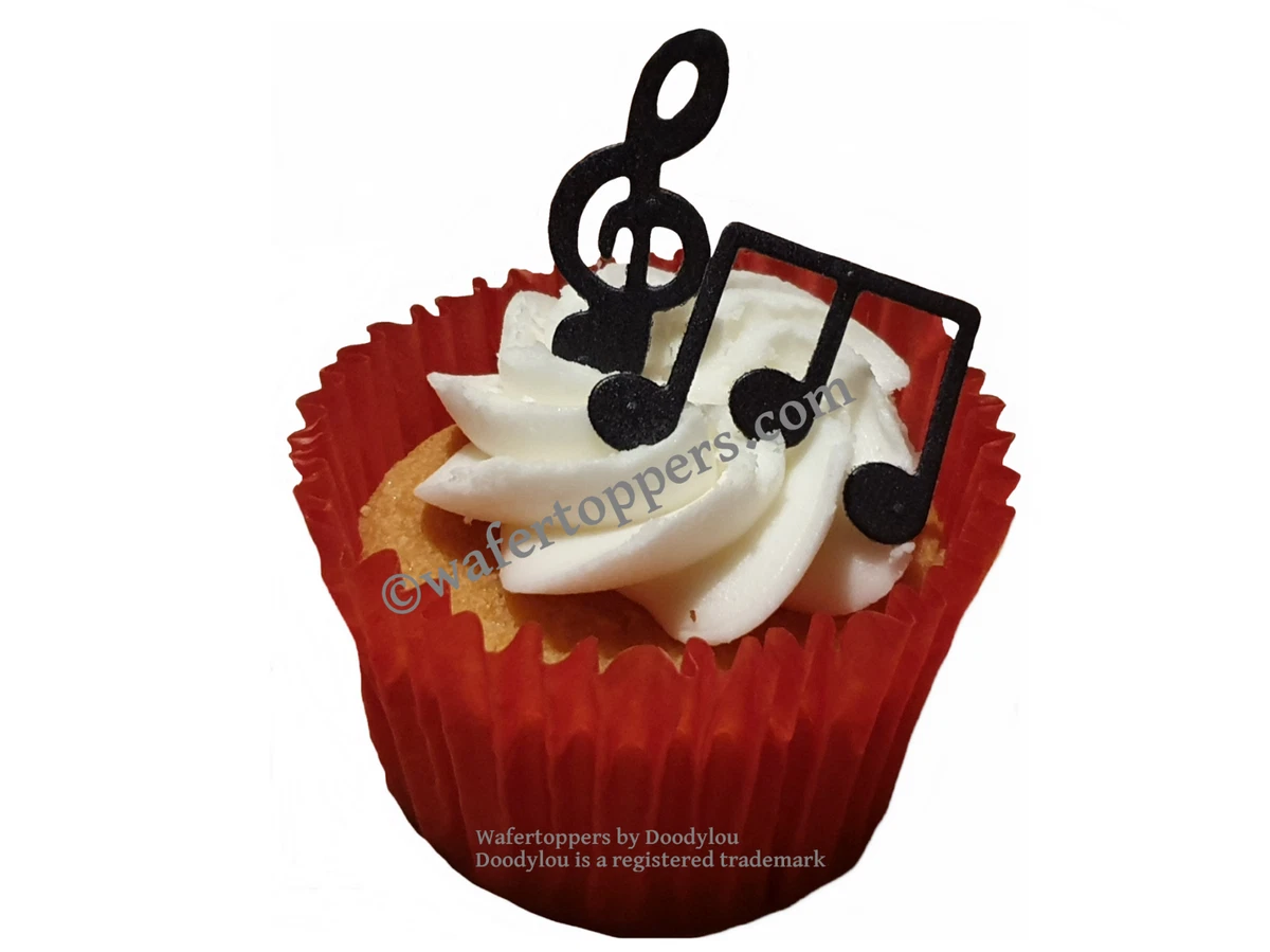 Set van 32 Rock Star Happy Birthday Cake Topper Muziek Notes Cupcake Decoratie Muziekinstrument Cake Topper voor Muzikant Rock Thema Party