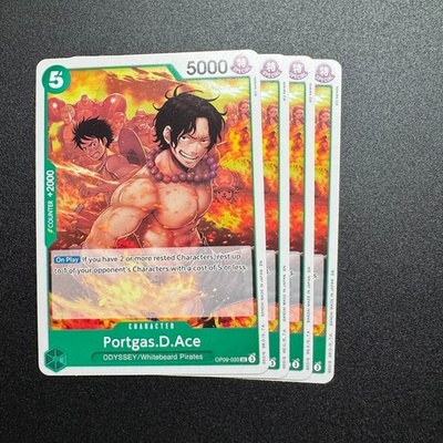 #ad #ad 4x Portgas.D.Ace OP09 035 One Piece TCG English Playset Luffy Strawhat $1.75