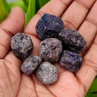 Natural 395 Ct Certified African Uncut Blue Sapphire Rough Gemstone 7Pcs Lot