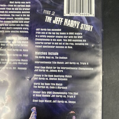 WWE Twist Of Fate Hardy Brothers Matt Jeff Wrestling DVD Matches