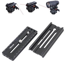 Clamp Adapter +Arca-Swiss Fit Quick Release Plate for Manfrotto Gitzo Fluid Head