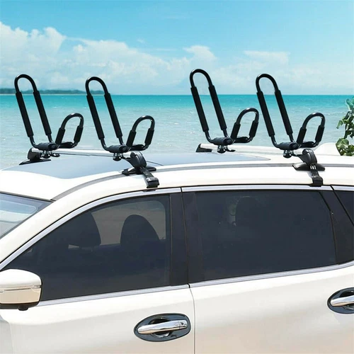 4X Truck Top Mount Kayak Carrier J-Bar Surf Holder Car Roof Canoe Boat Rack - Picture 10 of 16