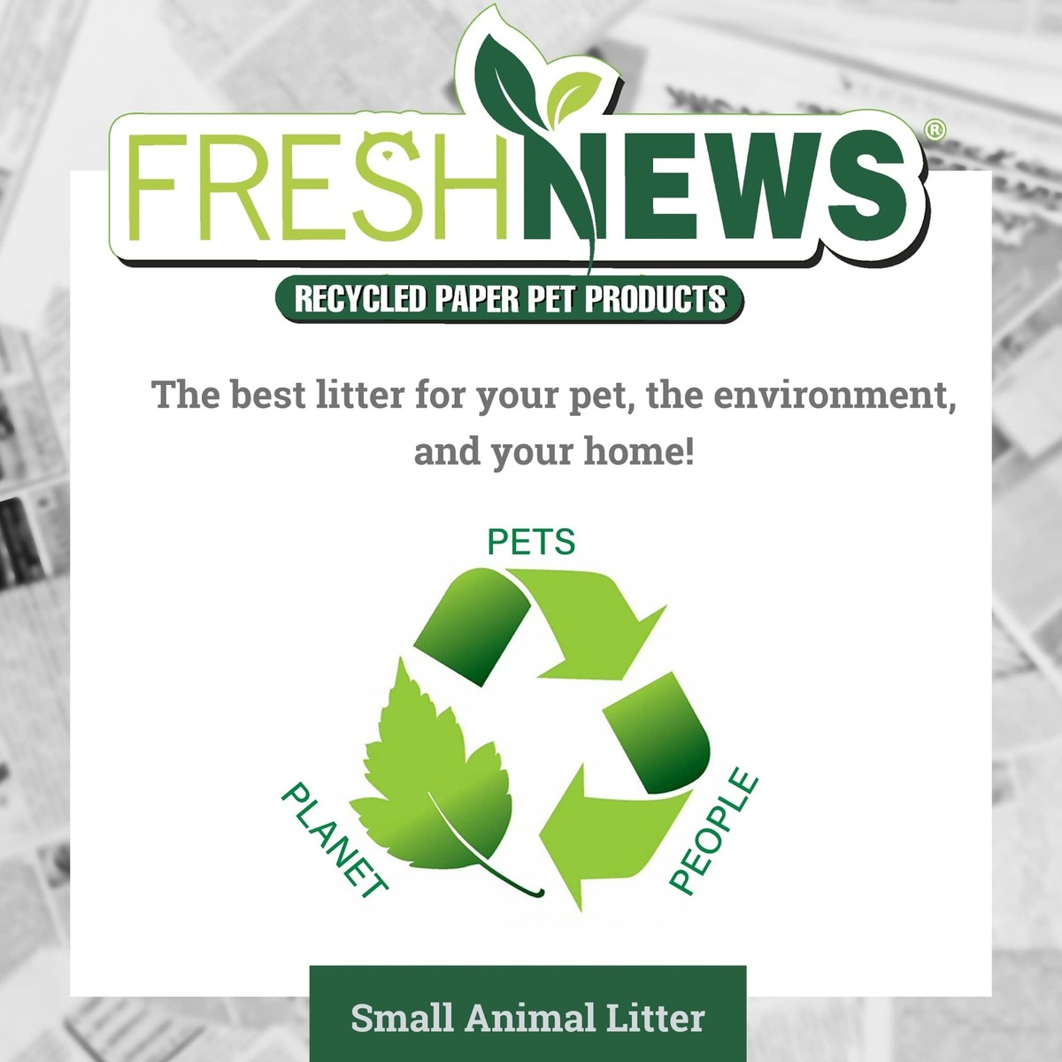 Recycled Paper Good Mews Cat Litter Fresh News Recycled Paper