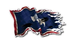 3x Wyoming State Flag Decal Sticker Car Truck Window Vehicle Bumper Vinyl Auto