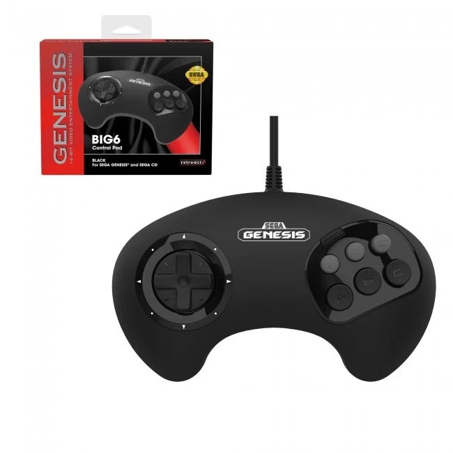 Retro-Bit Official Sega Genesis BIG6 Controller 6-Button Pad for Sega Genesis - Image 2 of 4