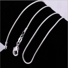 Wholesale 5X 16-30Inch Jewelry 925 Sterling Silver Plated Snake Chain Necklaces