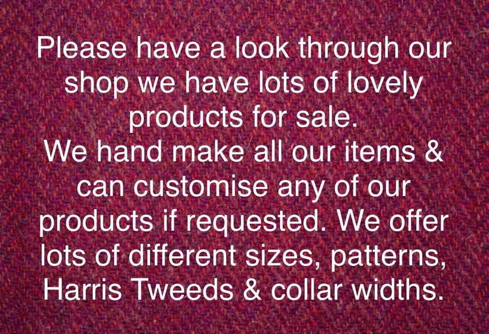 2" Royal Stewart Handmade Fishtail Martingale Dog Collar Greyhound, Whippet - Image 2 of 4