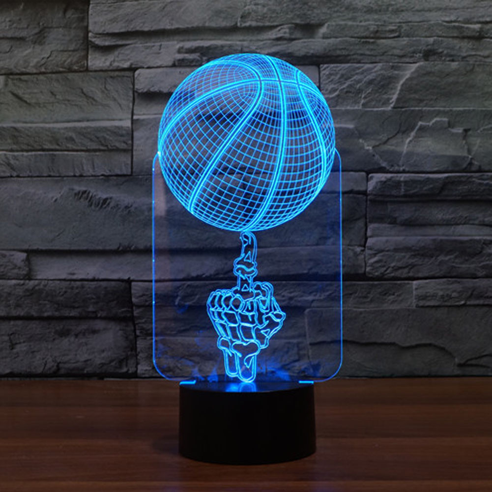 3D Basketball Night Light - 16 Color Changing LED Table Lamp With Remote & Touch Control - View #11