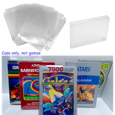 50x Box Protectors For ATARI 2600 / 5200 / 7800 Video Games Clear Display Cases