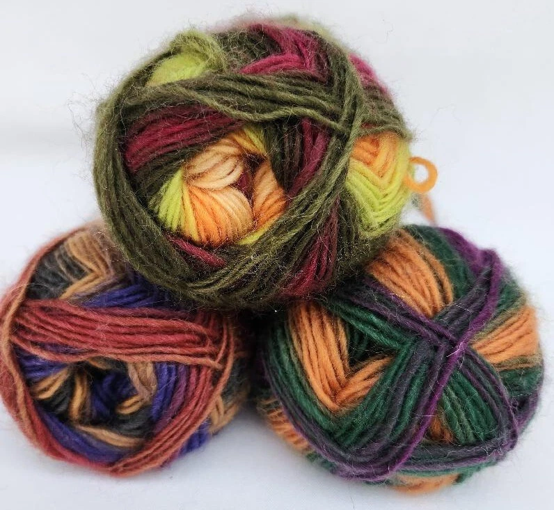  100% lã lt.DK 3 novelos NORTHLAND APACHE LIGHT fio várias cores malha crochê - Imagem 3 de 4