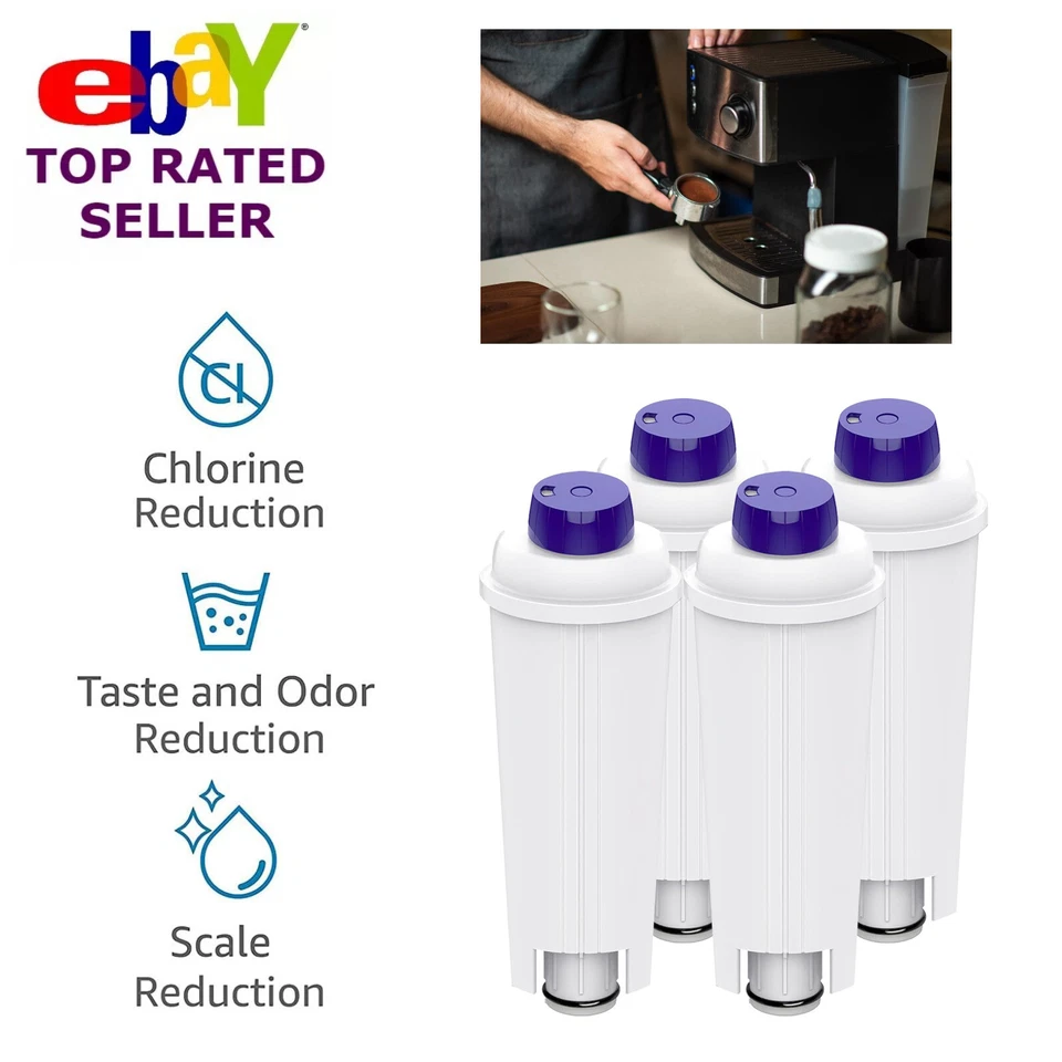 4 X Delonghi Genuine Coffee Machine Water Filter DLSC002 5513292811 SER3017