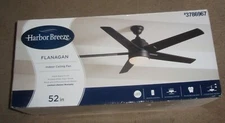 Harbor Breeze Flanagan 52" Matte Black Indoor Ceiling Fan LED #42461 + Remote
