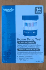 Equate Home Drug Test Kit (14 Drugs) 7 Perscription 7 Illicit Drugs Exp 02/28