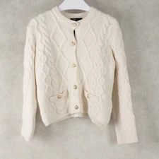 Maje Women Moxy Button Down Cardigan Ecru Size 3/L