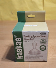 Haakaa Silicone Feeding Spoon Head Cross-Cut Gen 3 NIB BPA Free