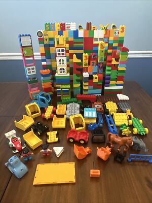Lego Duplo Blocks Lot of 500 Pieces Animals People Vehicles