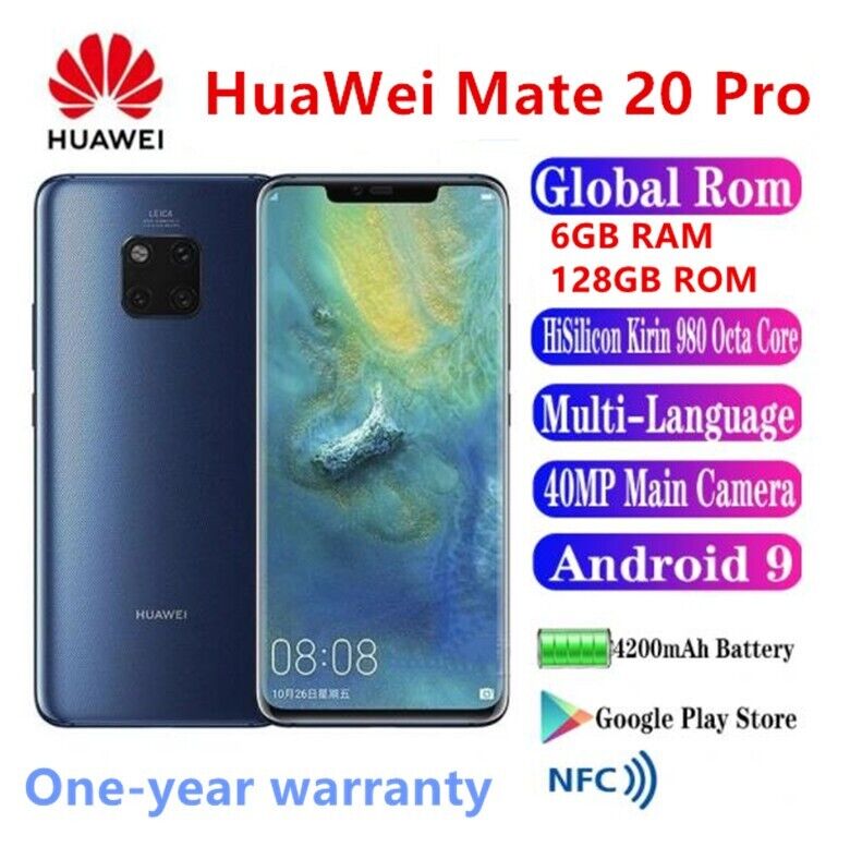 plannen zwaard Hollywood Huawei Mate 20 Pro 128GB+6GB Dual SIM 40MP Global Version Smartphone -New  Sealed | eBay