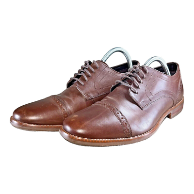 Rockport Oxford Mens Size 9.5 Brown Leather Cap Toe Brogue  display picture 3