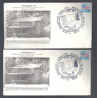 2 1988 Rockport Indiana LINCOLNSPEX covers Daniel Grass Home cachets; pictorial