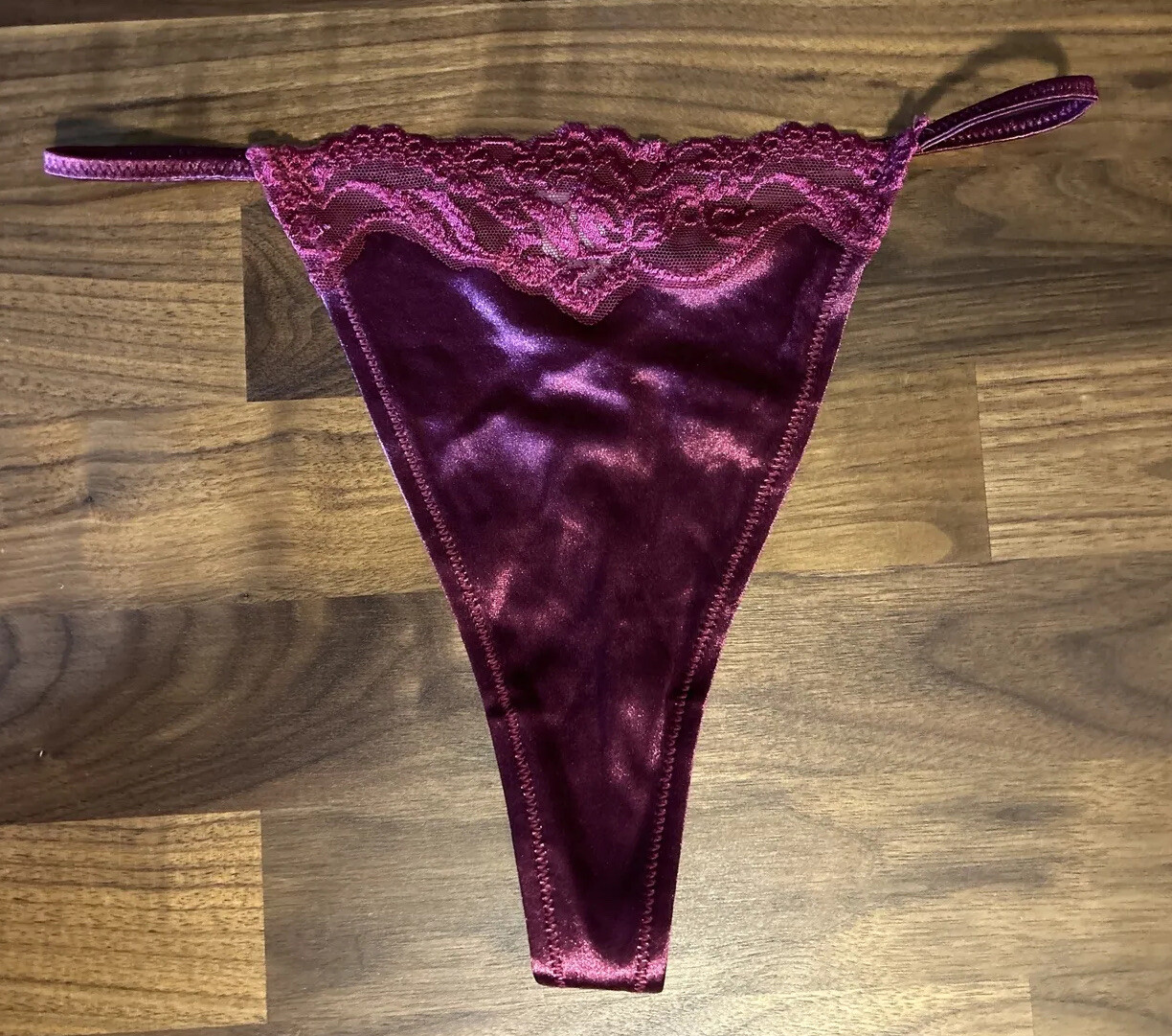 Vtg MAIDENFORM Stretch SATIN Panty STRING Bikini Thon… Gem