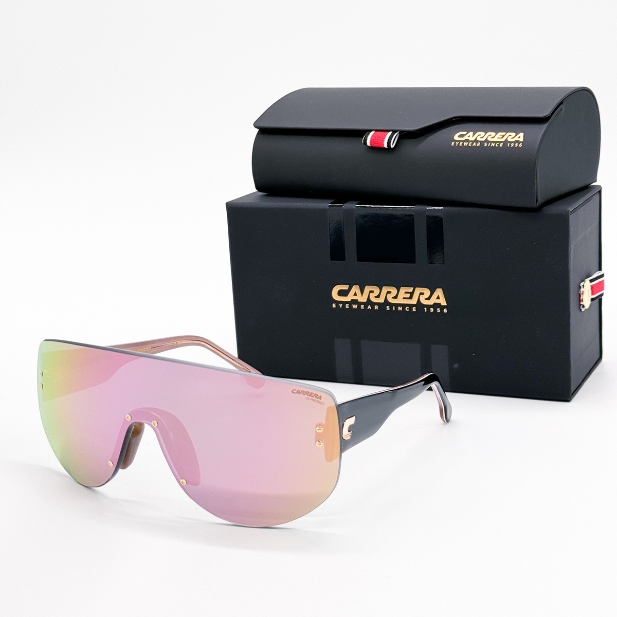NEW FLAGLAB 12 0000J CARRERA SHIELD SUNGLASSES ROSE GOLD  display picture 2