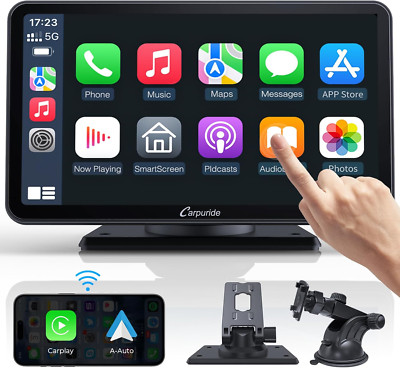 Carpuride W701, Portable Wireless Carplay Screen for Car- 7 Inch Car Play Screen
