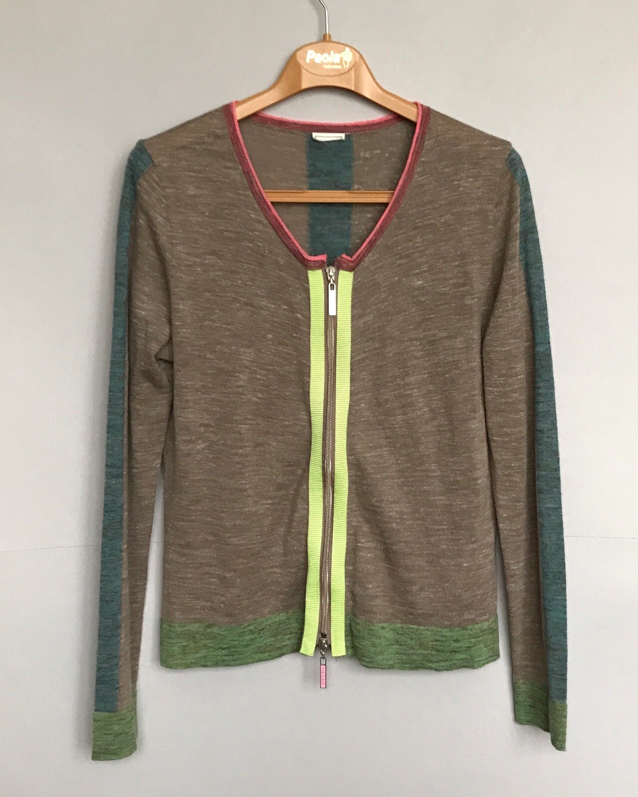 EVA & CLAUDI WOMEN’S FULL ZIP KNIT CARDIGAN SWEATER SIZE M eBay