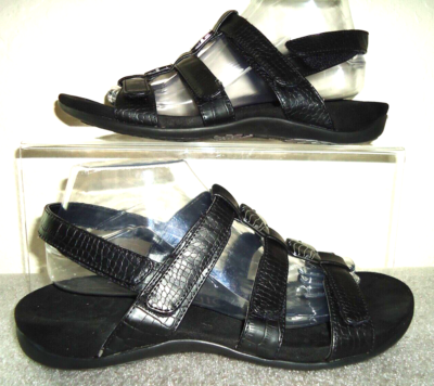 VIONIC Amber Strappy Comfort Black Slingback Sandals Women's Size-9/41