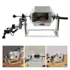 Commercial Home Kitchen Electric Coffee Bean Roaster Machine Stainless Steel NEW