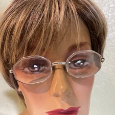 Art Craft 12k White Gold Filled 1950s Octagon Eyeglasses Frame Prescript Lens