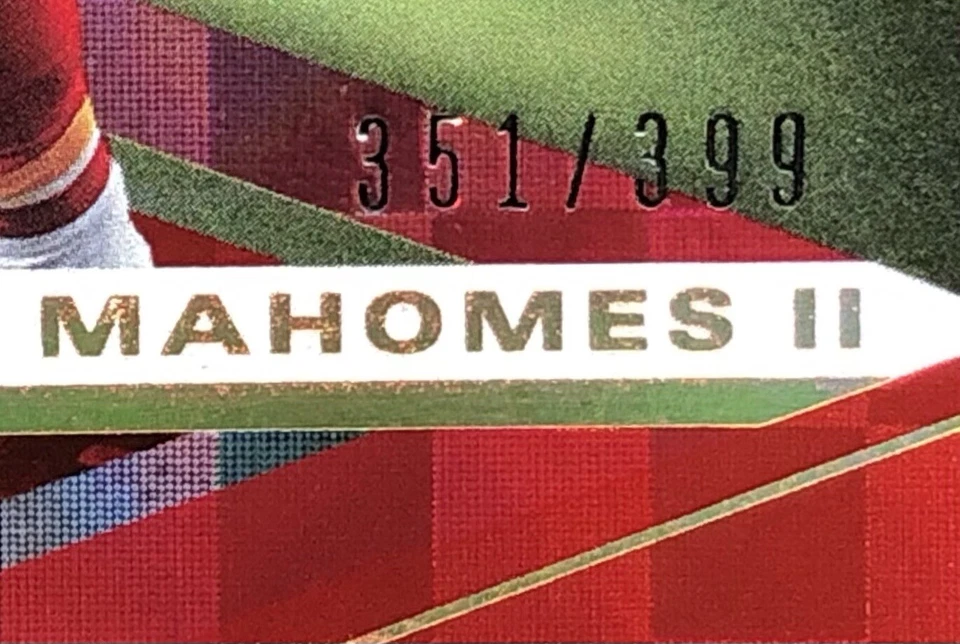 2020 Donruss Elite Patrick Mahomes II /399 RED FOIL COLOR MATCH SP No. 1 🏆🏆🏆 - Image 2 of 4