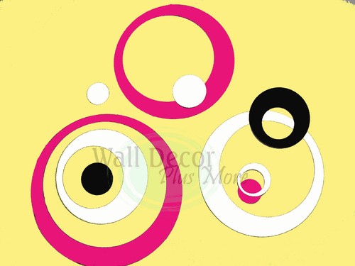 Calcomanía de vinilo de vinilo con anillos y puntos 75+ piezas 3 colores peel-n-Stick NUEVO niño - Imagen 33 de 36