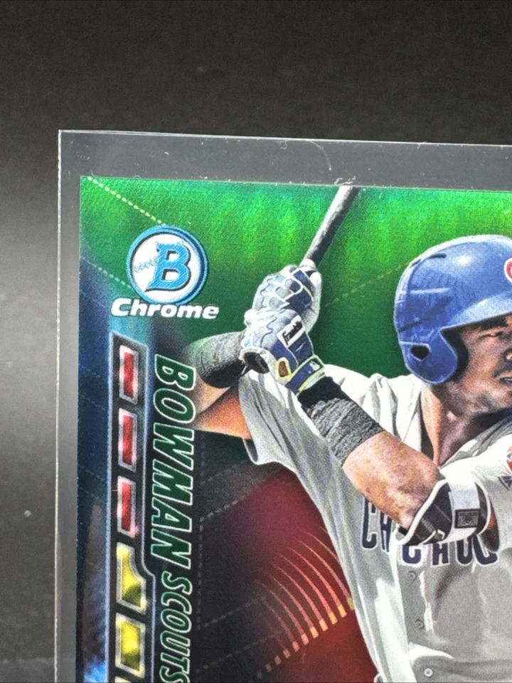 2017 Bowman Chrome - Scouts Top 100 - #BTP-8  Eloy Jimenez - Green Refractor (RC - Image 2 of 4