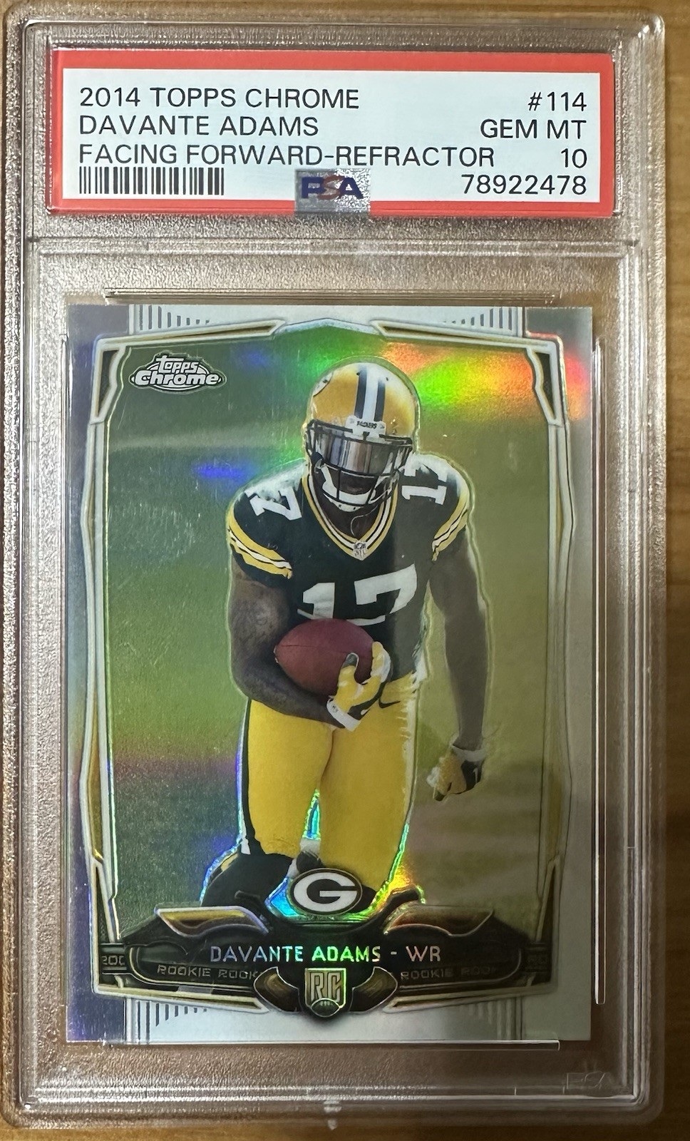Davante Adams Topps Chrome #114 Facing Forward-Refractor