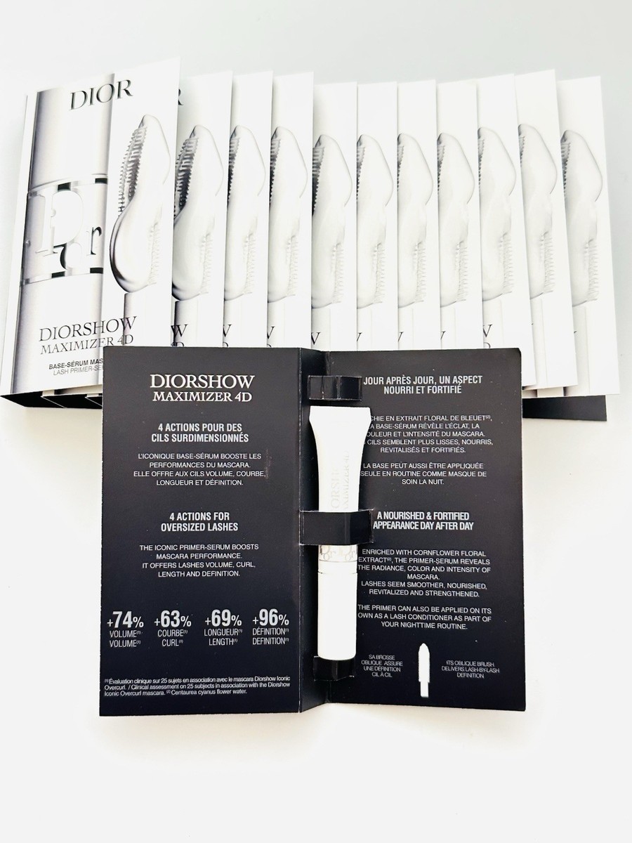 新品・未使用DiorPrestigeLaMousse120g 12 x Dior Diorshow Maximizer 4D Lash Primer Serum Mini Size